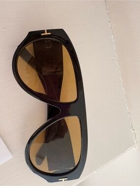 Black Women's Sunglasses with Amber Lenses - Designer Style
